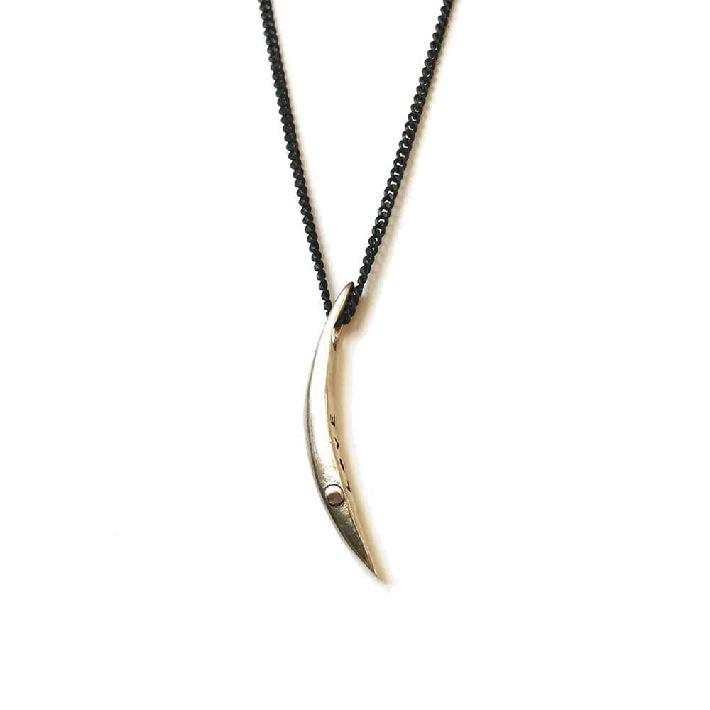 Sliver of a Crescent Moon  Necklace in Bronze