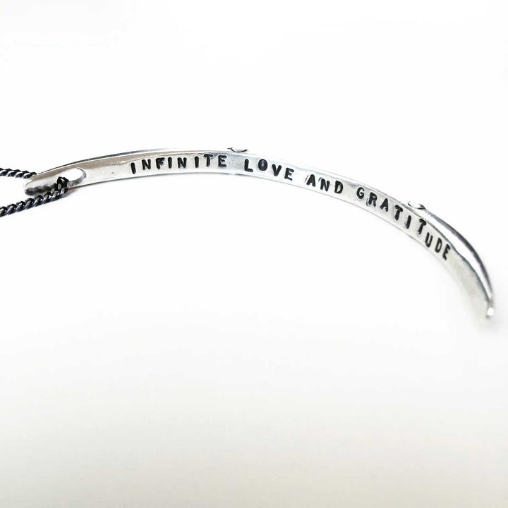 Infinite Love &amp; Gratitude Necklace detail
