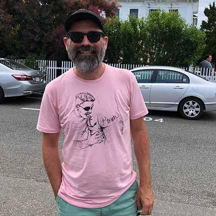 nathan rapport Ptown Butt Pirate T-shirt adam's nest light pink customer