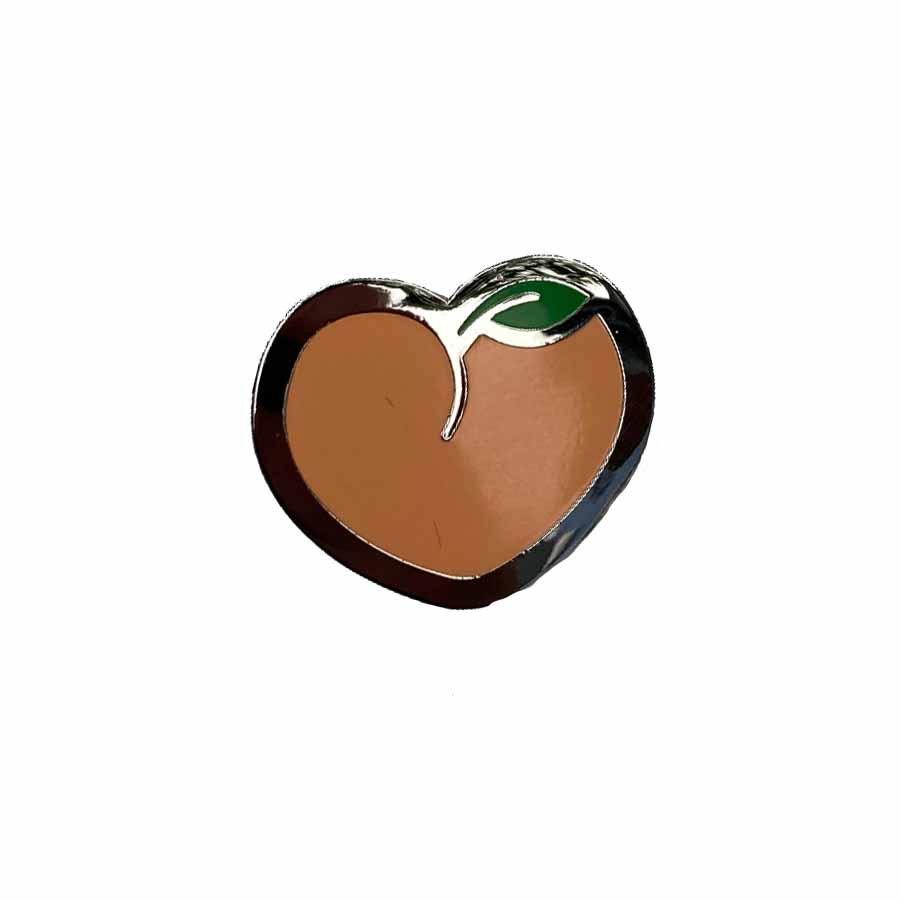 peach enamel lapel pin