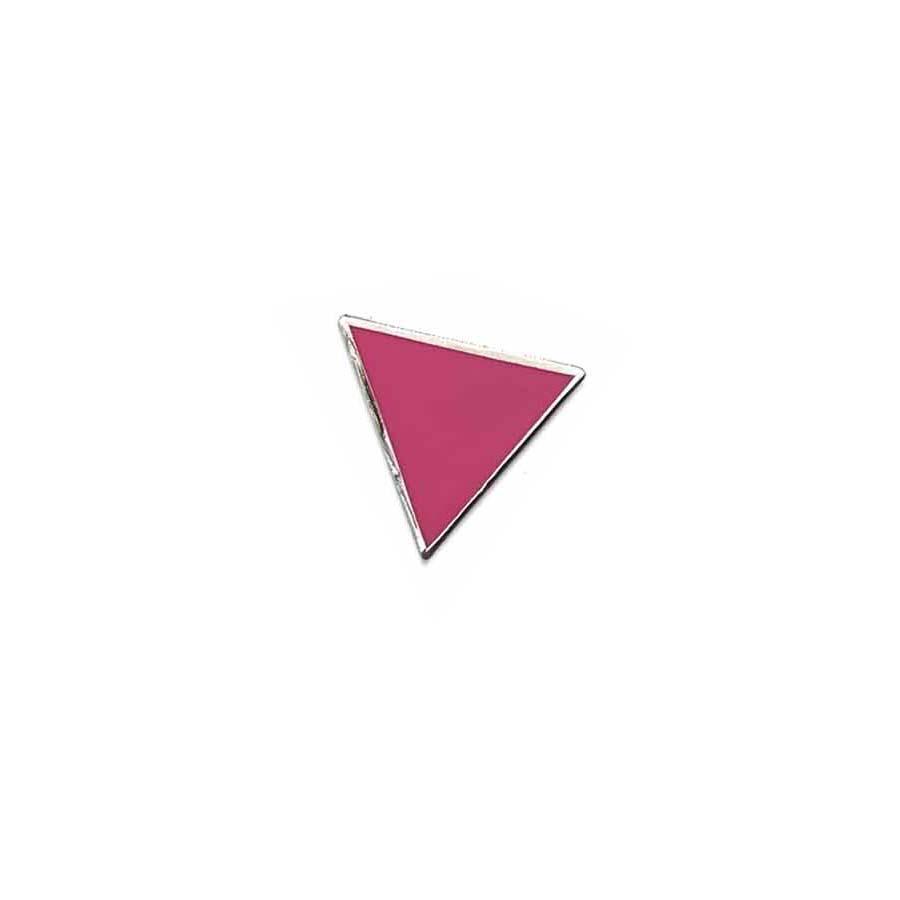 pink triangle enamel pin
