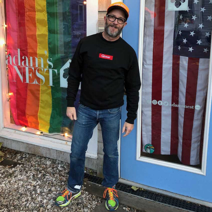 black crew queer sweatshirt