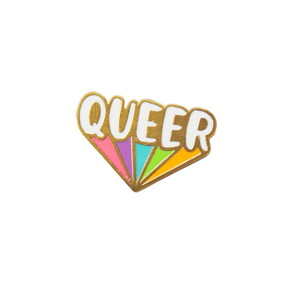 queer rainbow enamel lapel pin gaypin' guys