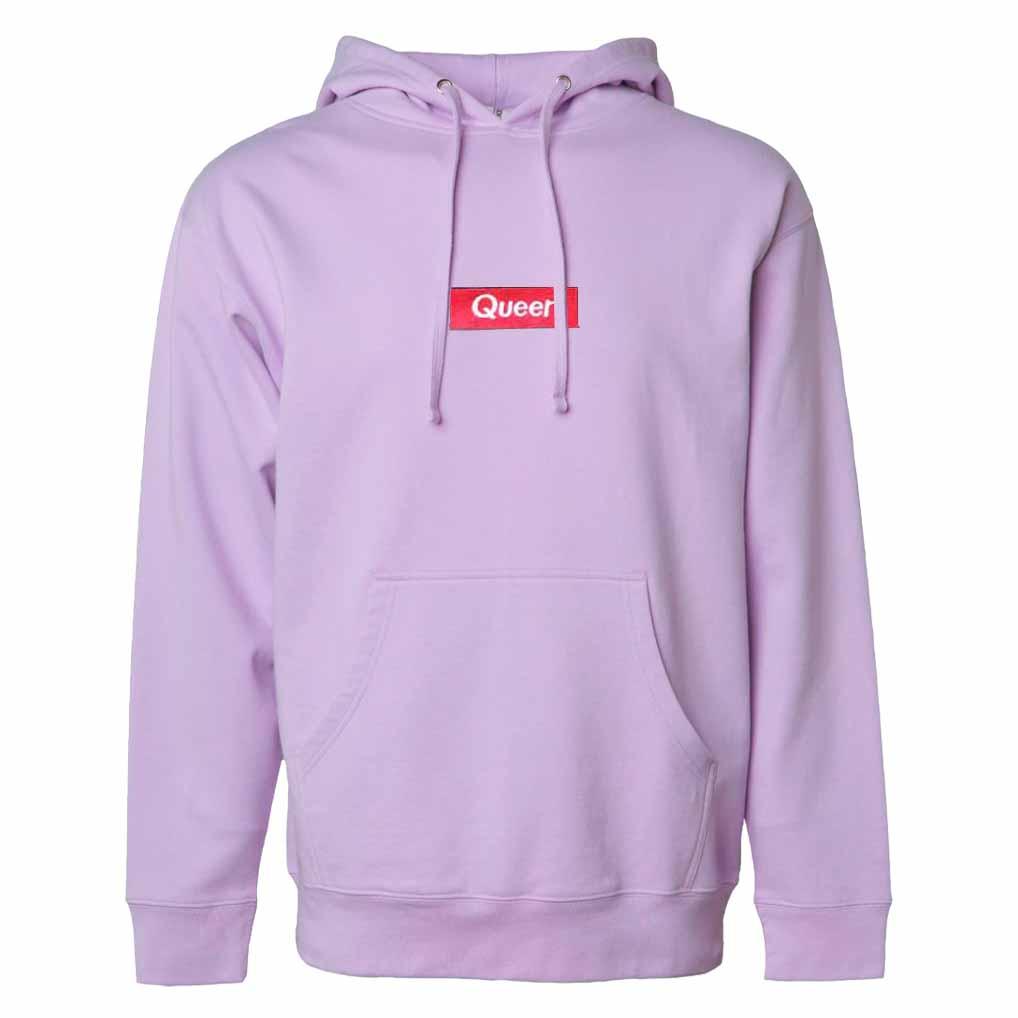 Queer Pullover Hooded Sweatshirt Lavender