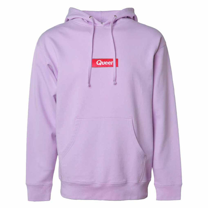 Queer Pullover Hooded Sweatshirt Lavender