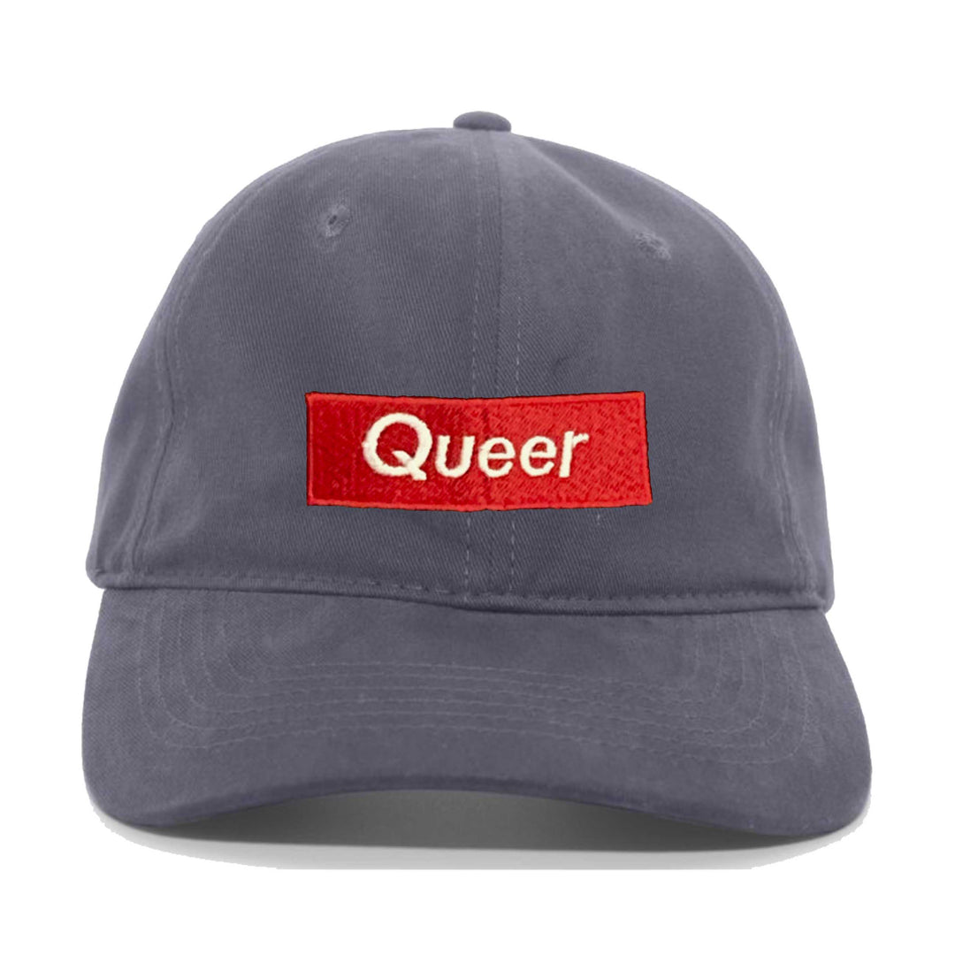 Queer Dad Twill Adjustable Hat charcoal