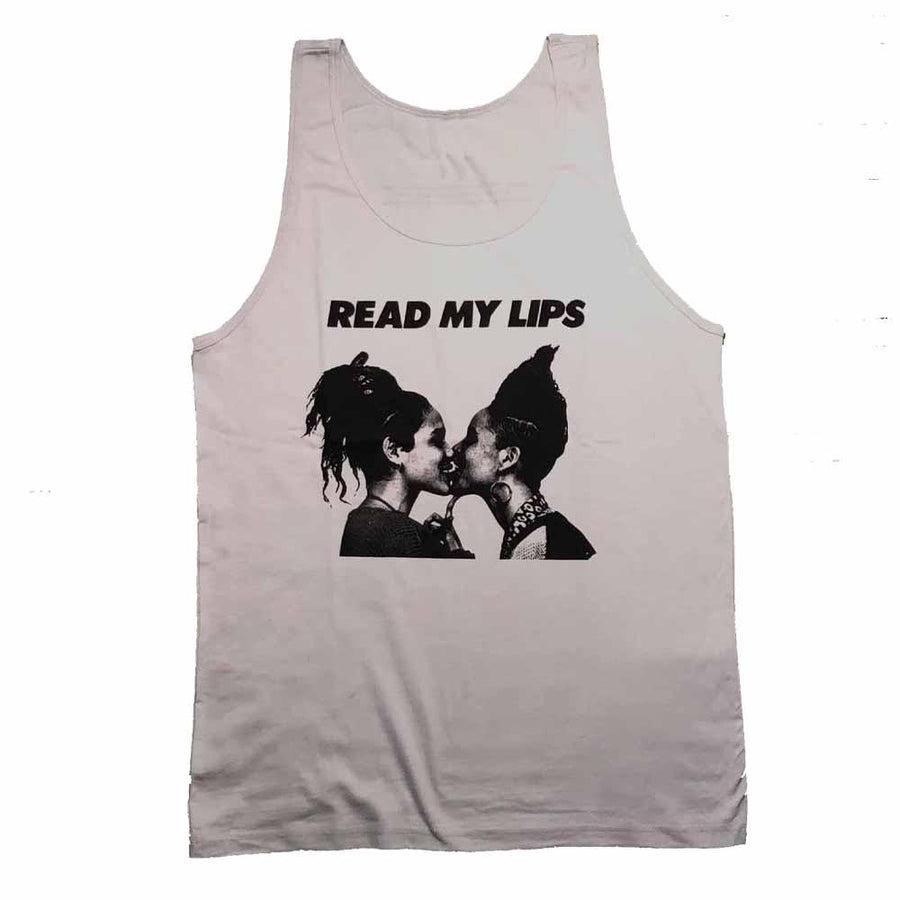 Read My Lips Women Silver Tank - Rainbow Railroad supporting Rainbow Railroad