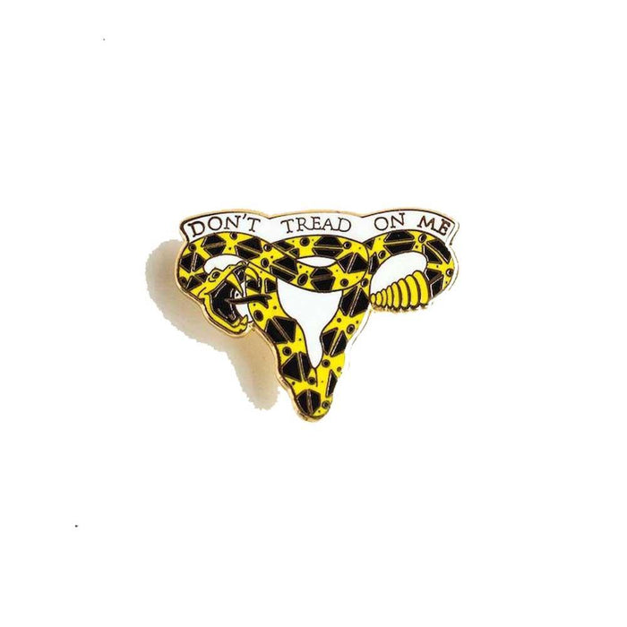 Don't Tread On Me Rattlesnake Uterus Pin