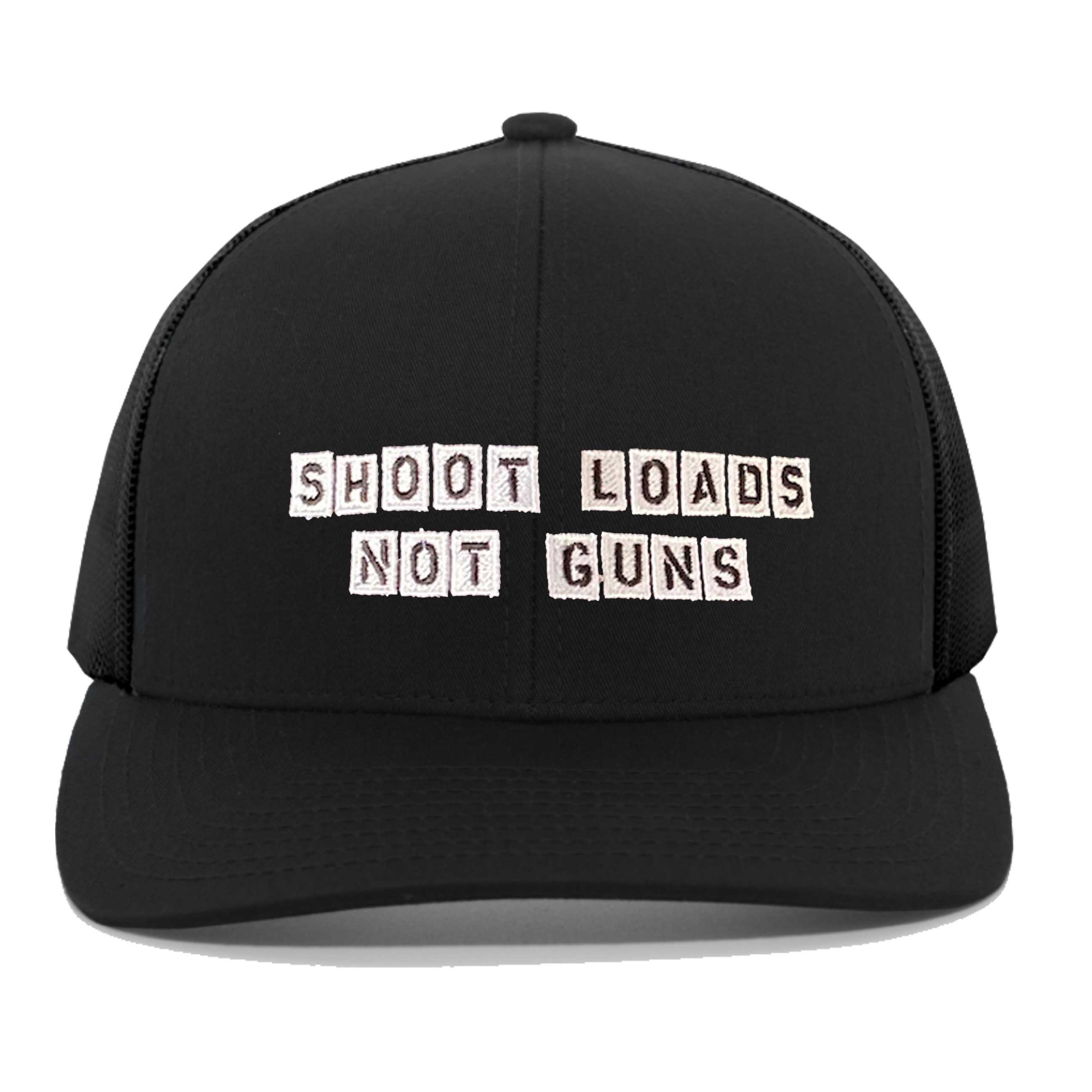 Shoot Loads Not Guns Trucker Mesh Snapback Hat Supporting Gays Against Guns