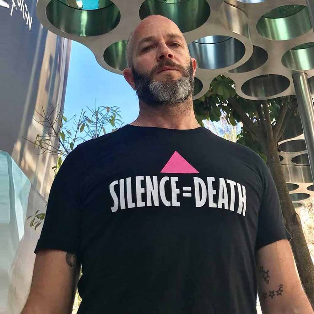 silence equals death act up t shirt ali forney center act up adams nest provincetown adam singer