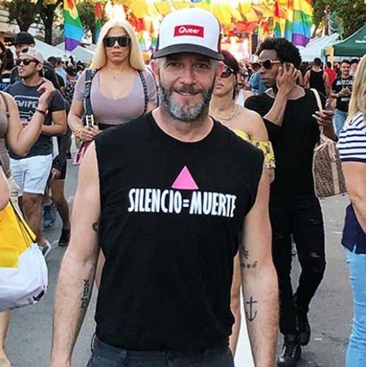 silencio = muerte act up sleeveless t-shirt gay8 festival adam singer