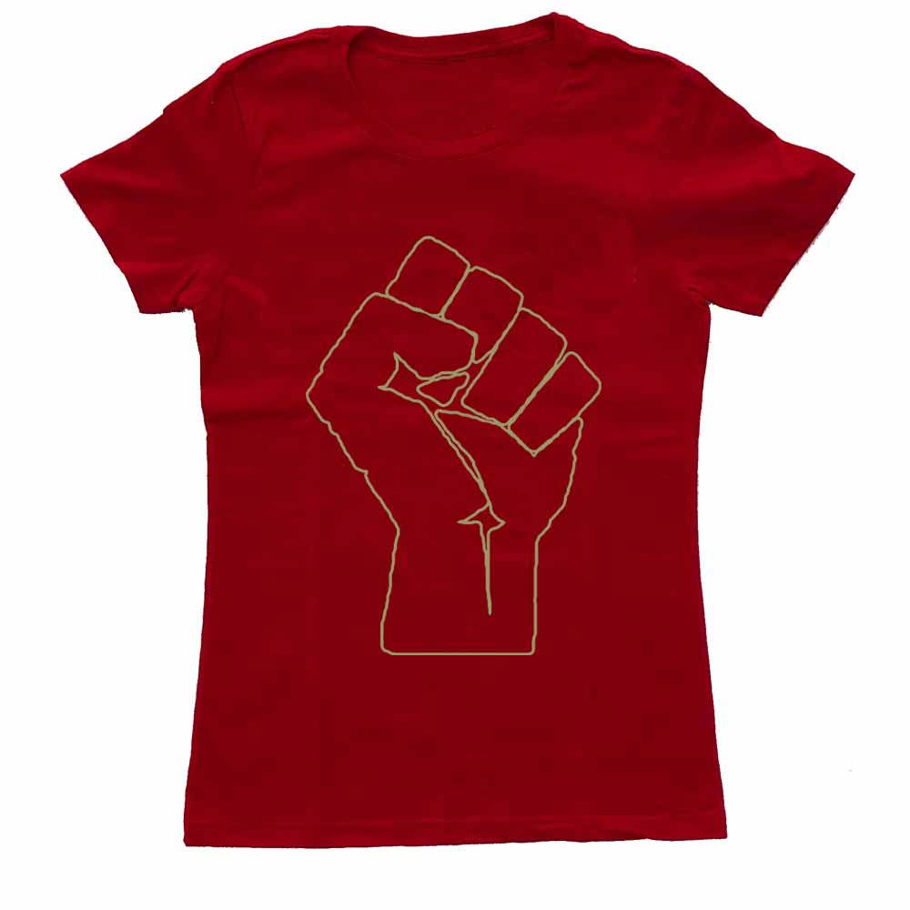 solidarity fist red femme fit t-shirt