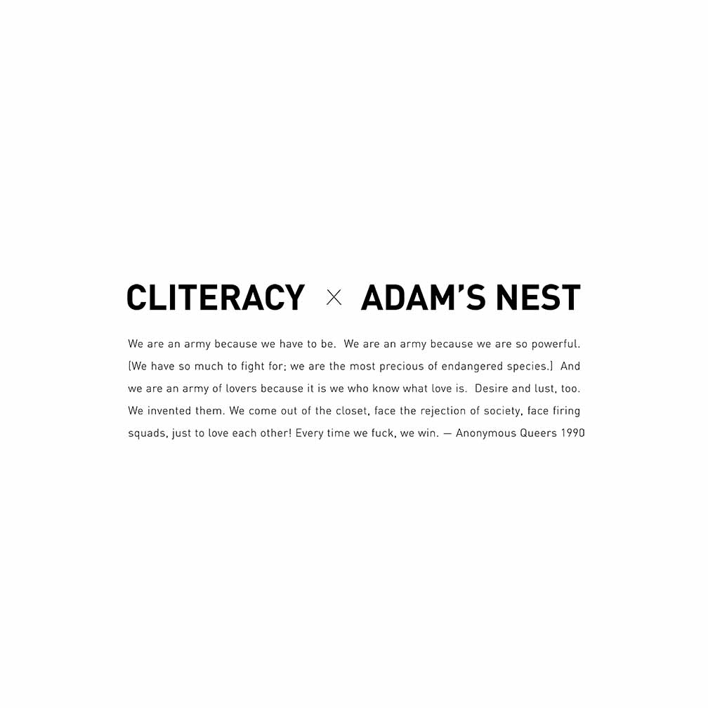 cliteracy adam's nest anonymous queers text
