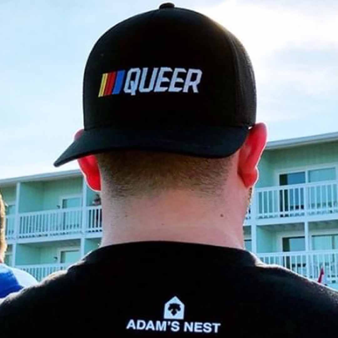stripe queer black black snapback hat