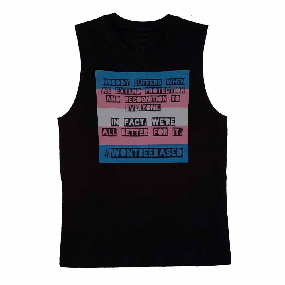 #WONTBEERASED sleeveless T-shirt Trevor Project