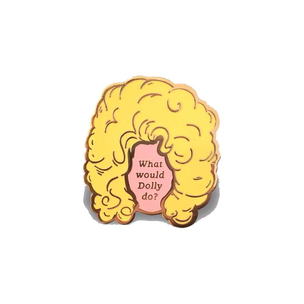 What would dolly do enamel lapel pin gaypin' guys